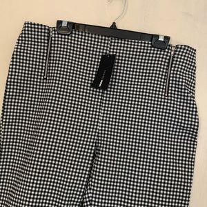 Plus size Paris Love gingham zip pants